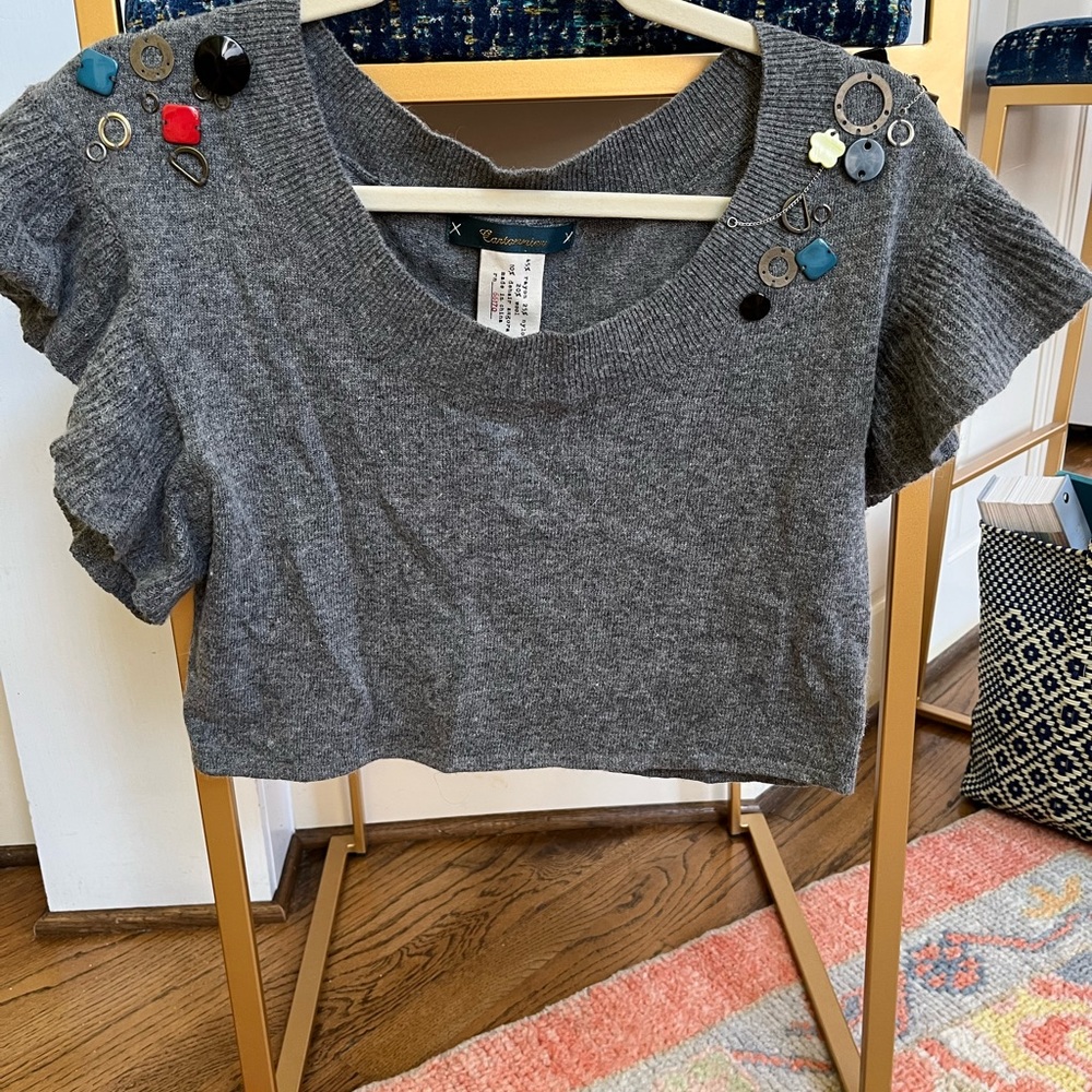 Anthropologie Cartonnier cropped sweater